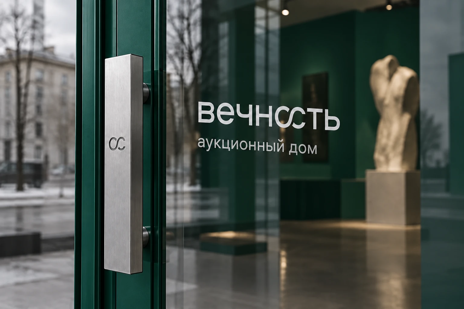 Шрифтовой знак на стекле и гравировка на ручке