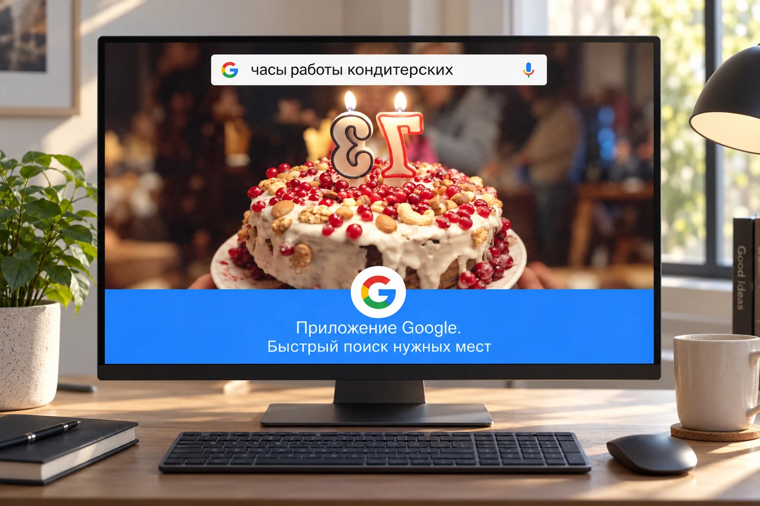 Часы работы кондитерских в интернет-баннере