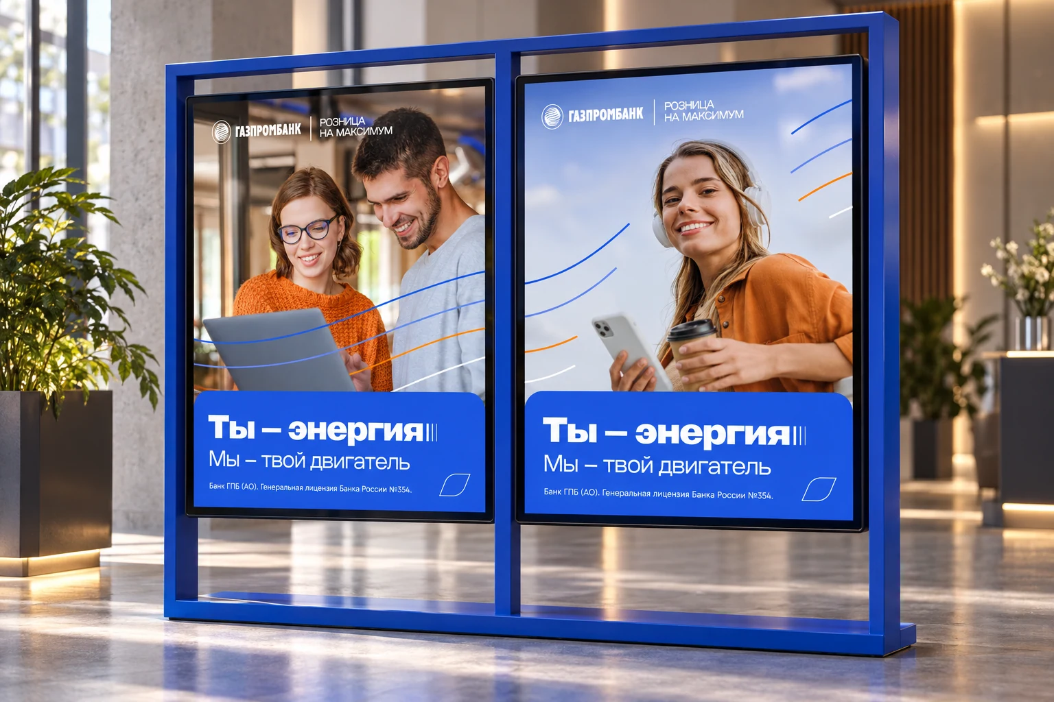Одна композиционная система на двух экранах