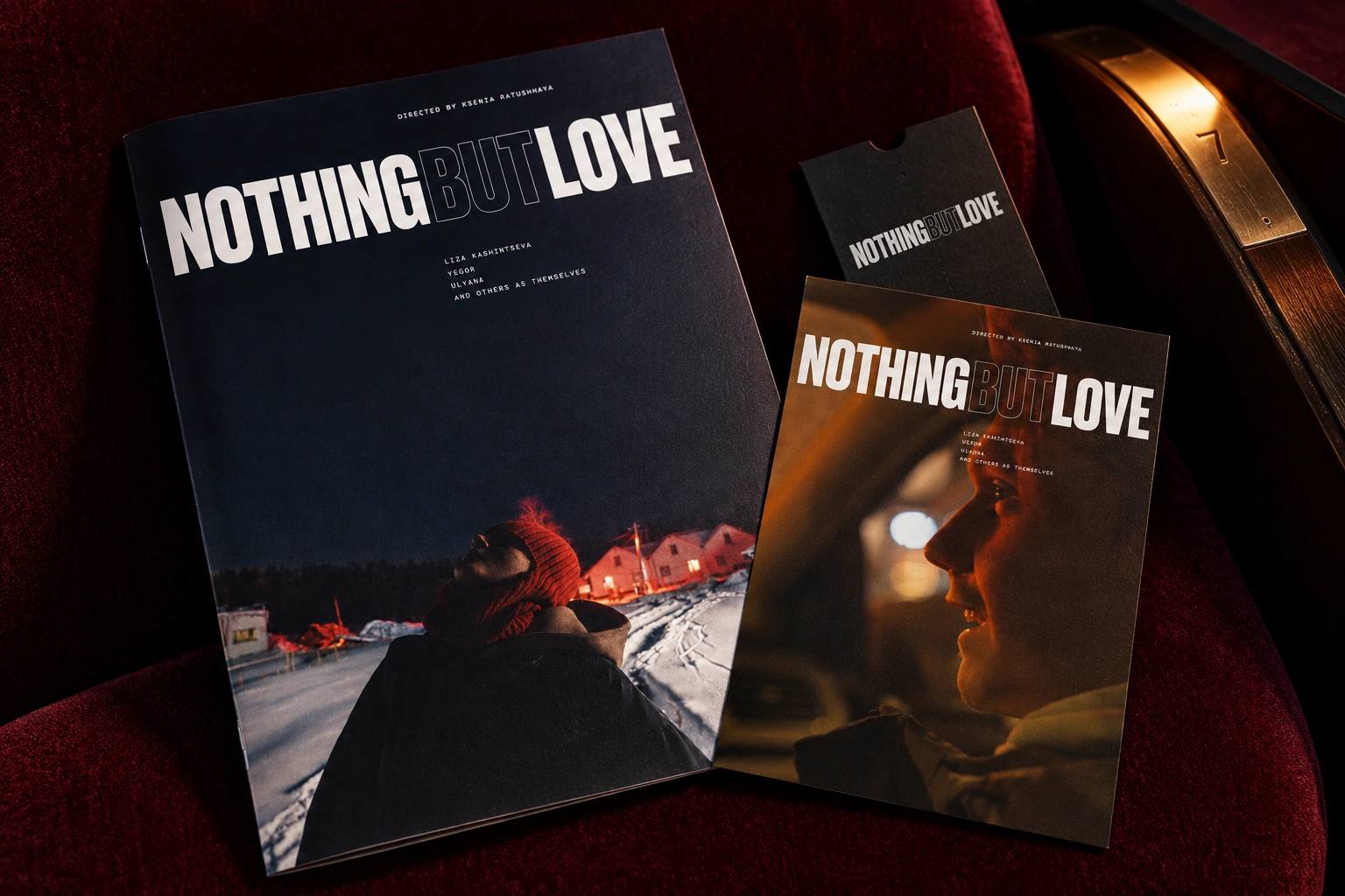 Programme and card — screening materials concept