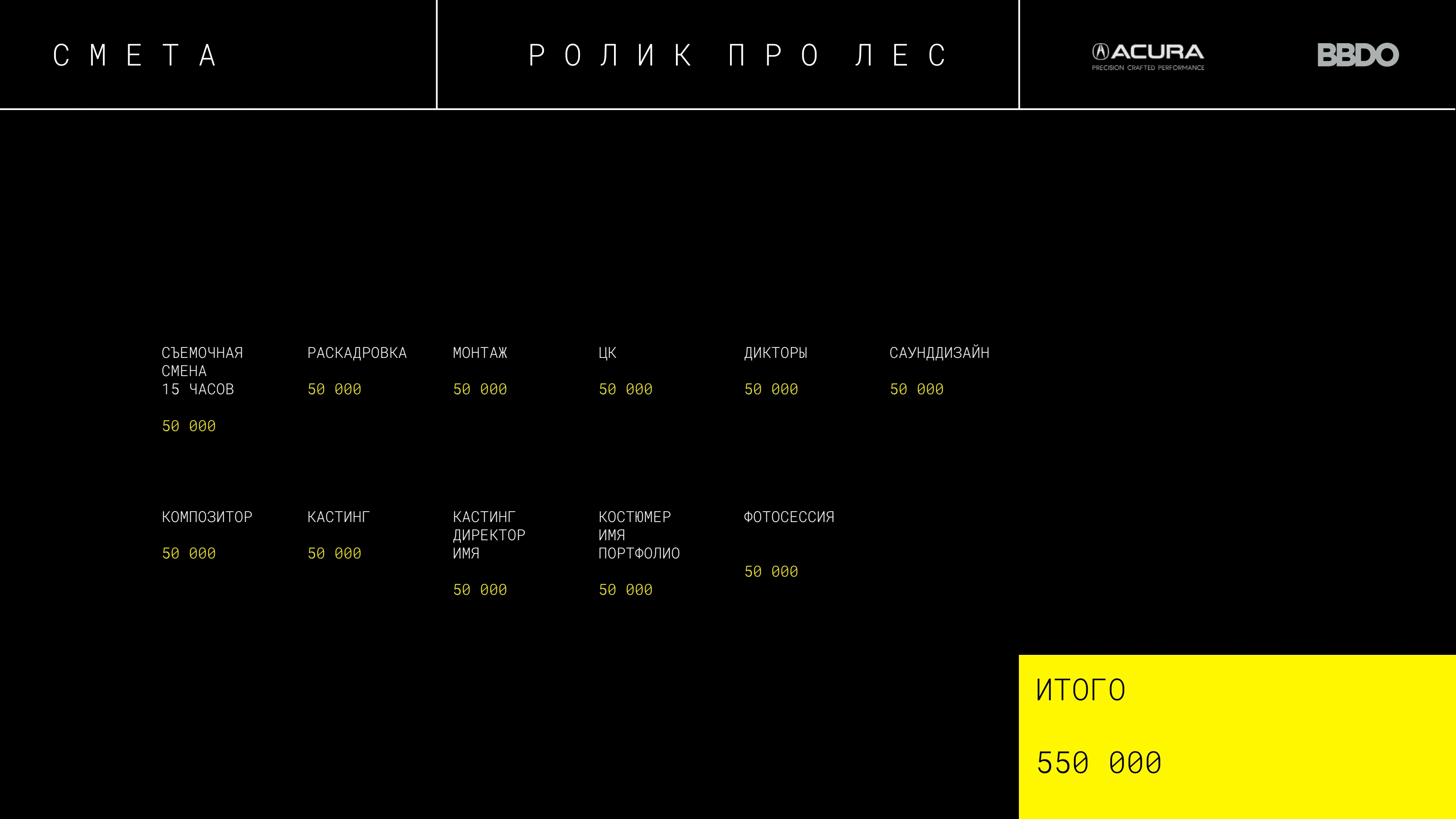 Park Production — шаблон продакшн-брифа, слайд 20