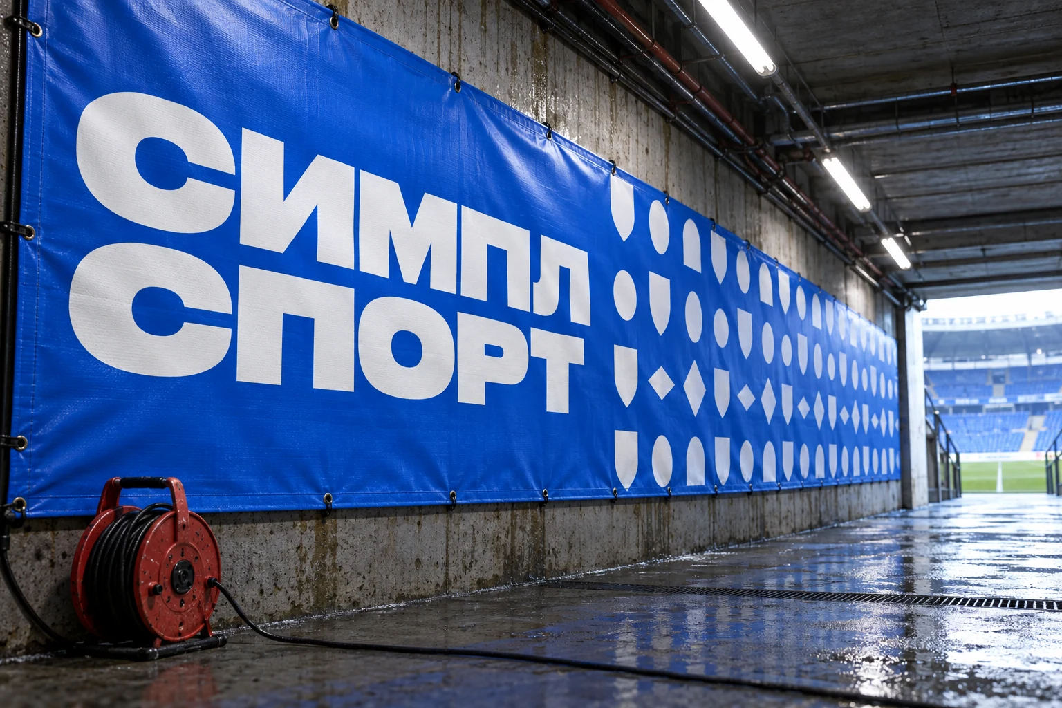 Крупный логотип и ритм спортивных эмблем
