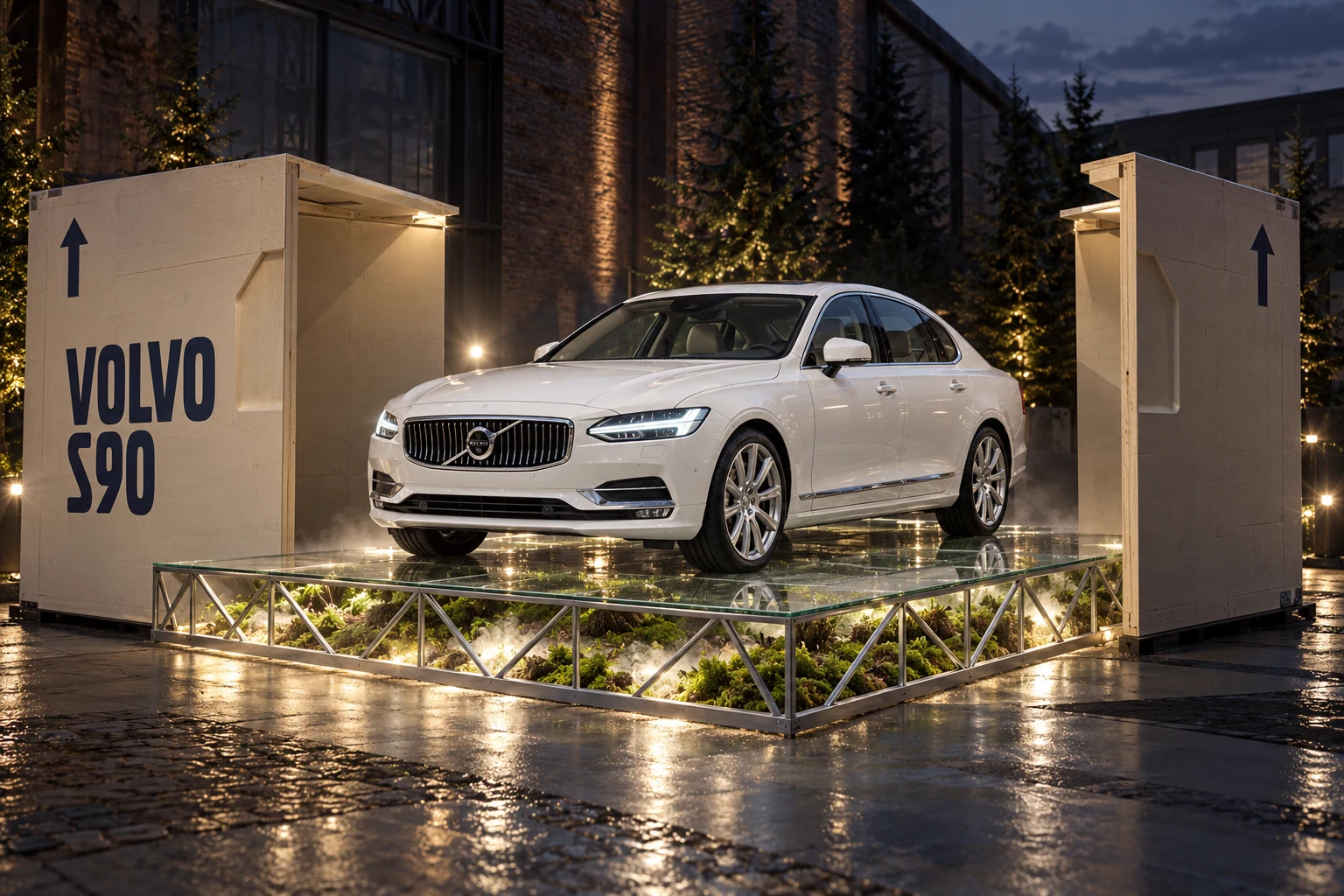 Визуализация раскрытия посылки с Volvo S90